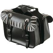 Leather Saddlebag  w/Bones, Silver Pearls, Conchos on Front 