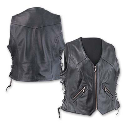 Leather Side Laced Vest